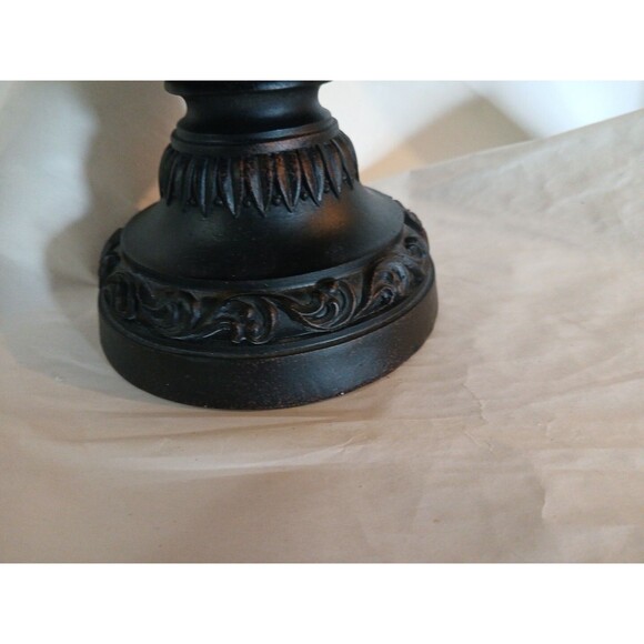 Vintage Hobby Lobby Crackle Glass Golden/ Black Wood Bow-Lidl Center Piece 8" - Picture 6 of 16